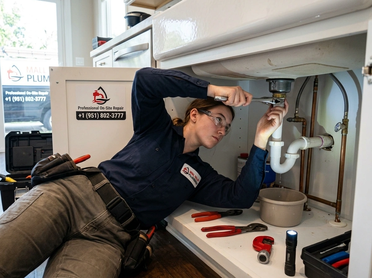 Expert kitchen sink leak repair Mall Valley Plumbing Moreno Valley CA