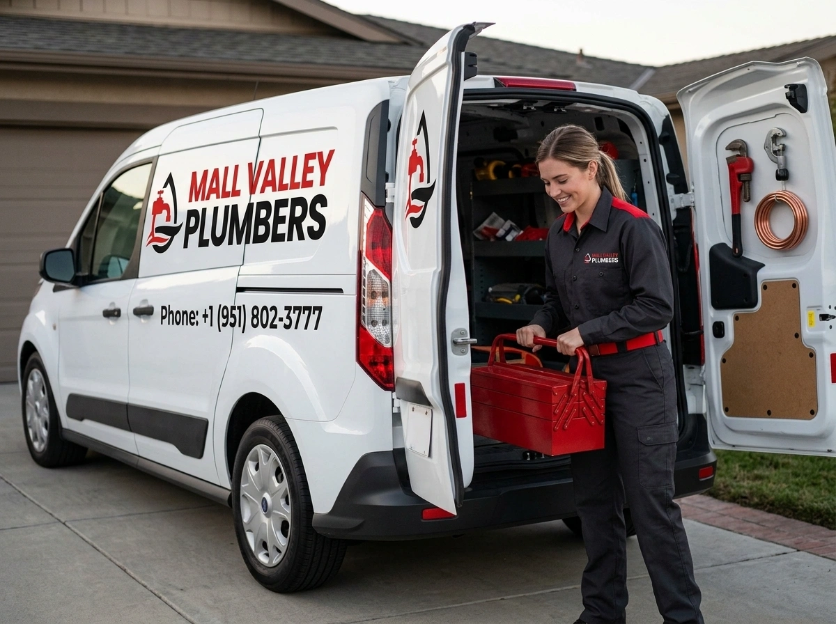 Fully equipped plumbing service van readiness Mall Valley Plumbing Moreno Valley CA